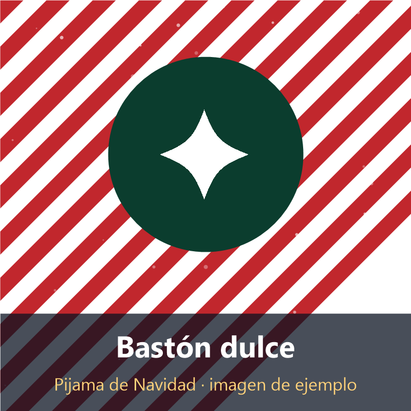 Bastón dulce - Pijamas de Navidad 2026