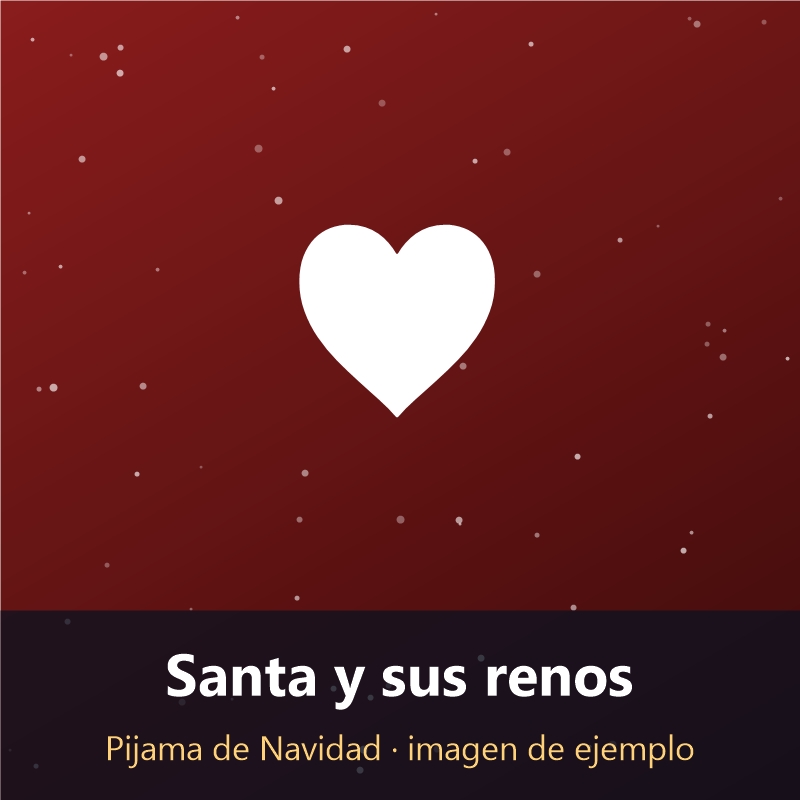 Santa y sus renos - Pijamas de Navidad 2026